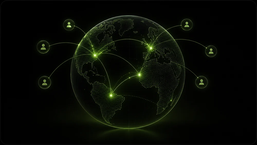 Find customers: a global audience connected to a growing business.